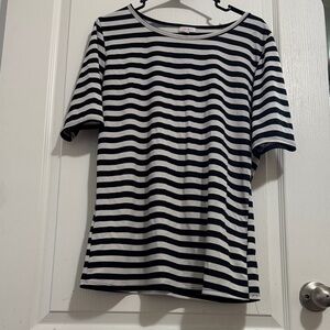 LuLaRoe Black and White Striped Top